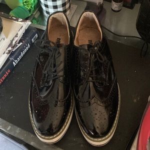 Black platform shoes